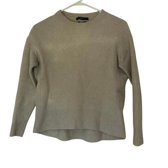 Zara Sweaters - Zara Women’s Knit Pullover Light Tan Sweater Size S 100% Cashmere Luxurious Cozy